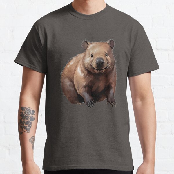 Vista previa del artículo con la obra «Wombat sonriente», diseñado y vendido por PierreAlbijanic.