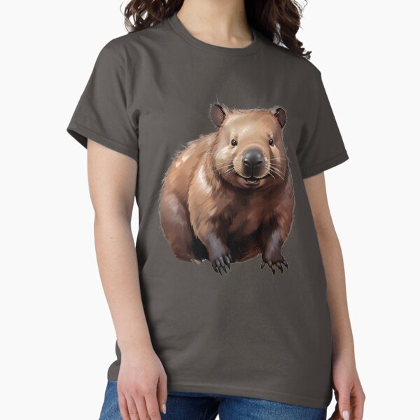 Vista previa del artículo con la obra «Wombat sonriente», diseñado y vendido por PierreAlbijanic.