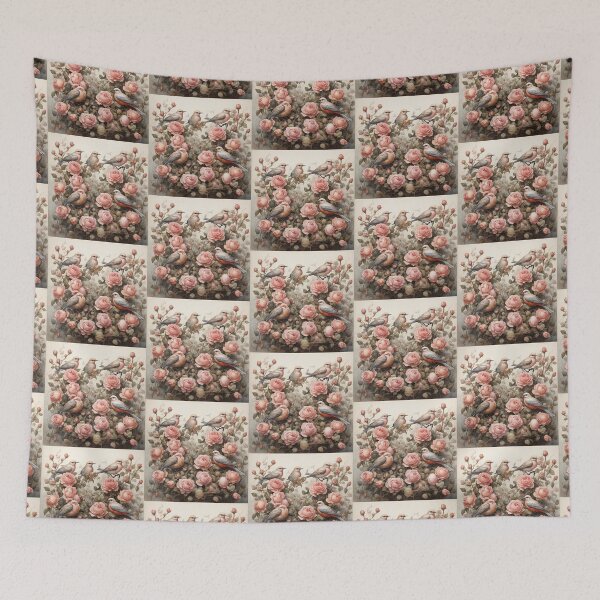 Item preview, roses and birds designed and sold by VASH1031.