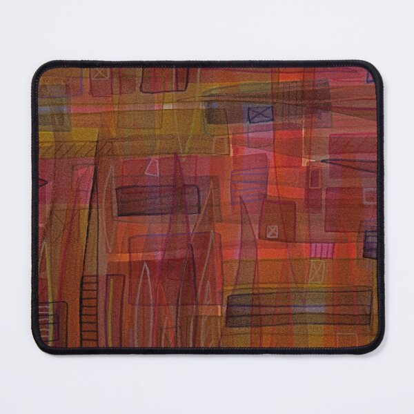 Item preview, Red Abstract Stained Glass Window designed and sold by Alexandria Levin.