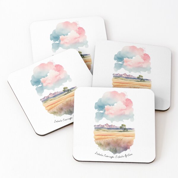 Item preview, Watercolor Plains - Inhale Courage, Exhale Action designed and sold by infiniteezshop.