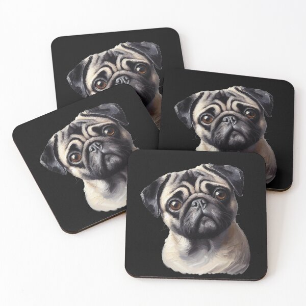 Item preview, Pug in Ai art done in classic palette knife oil painting style designed and sold by Magnus Dahl.