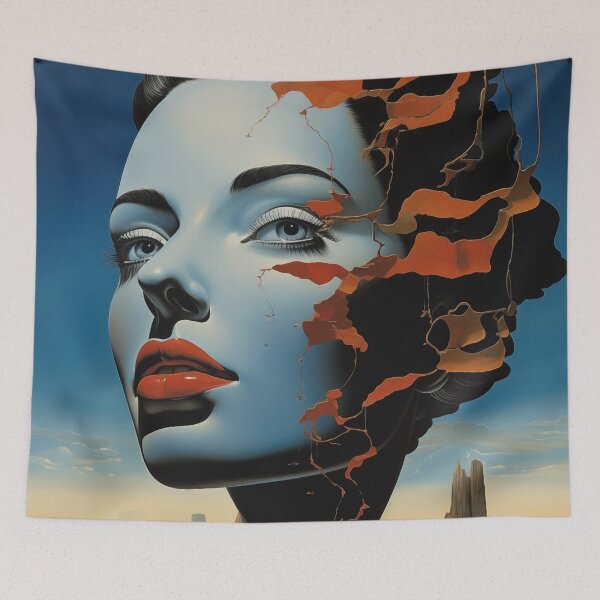 Item preview, Surreal Silhouette: Ethereal Woman in Colorful Dreamscapes designed and sold by Mullet Monkey.