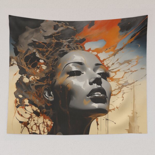 Item preview, Goddess of the Abstract: Surreal Woman in Harmonious Dreams designed and sold by Mullet Monkey.