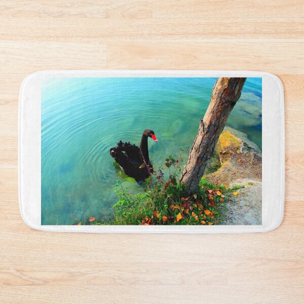 Item preview, View from Lago di Boccafornace in Pievebovigliana, Valfornace (Macerata) with a swan, waters, waves, trunk designed and sold by Kristina Drozd.