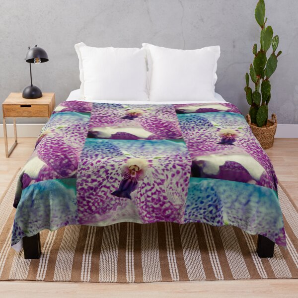 Blue Tinted Princess Mikasa Blue Orchid Throw Blanket