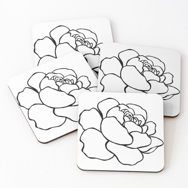 Item preview, Peony outline designed and sold by gdm123.