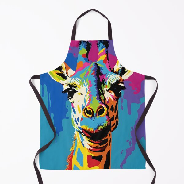 Artikelvorschau, Giraffenporträtkunst. Tier bunt. Tierkissen. entworfen und verkauft von formform.