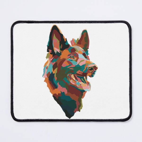 Item preview, Colourful German Shepard designed and sold by Blue-Hive-Store.