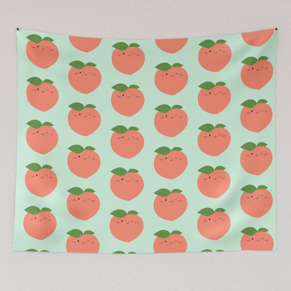 Item preview, Kawaii Winking Peach Fruit  designed and sold by elunemori.