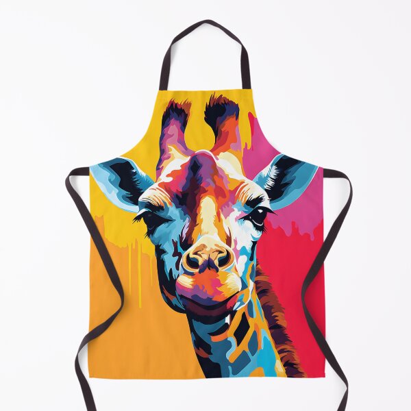 Artikelvorschau, Giraffenporträtkunst. Tier bunt. Tierkissen. entworfen und verkauft von formform.
