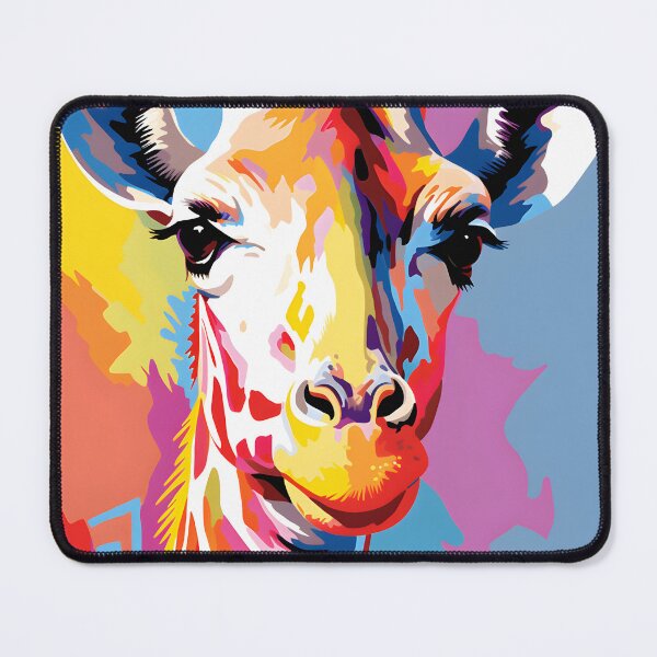 Artikelvorschau, Giraffenporträtkunst. Tier bunt. Tierkissen. entworfen und verkauft von formform.