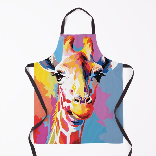 Artikelvorschau, Giraffenporträtkunst. Tier bunt. Tierkissen. entworfen und verkauft von formform.