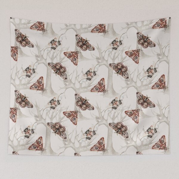 Item preview, Moth Pattern designed and sold by WildAliceArt.