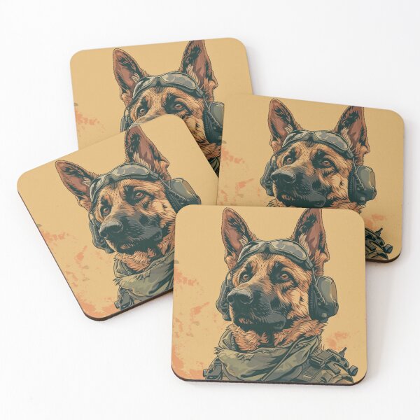 Item preview, Brave Sentinel - Military German Shepherd Poster designed and sold by Nicholas Panek.