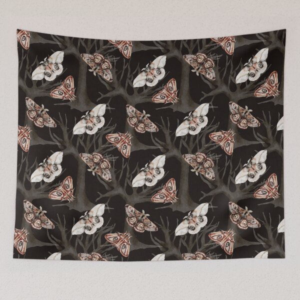 Item preview, Moth and Moon designed and sold by WildAliceArt.