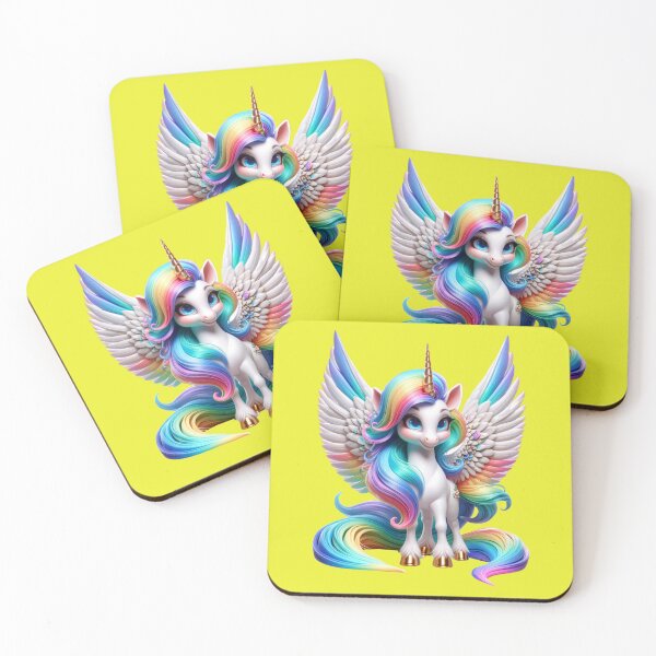 Item preview, Pegasus unicorn art: an explosion of colors and fantasy No. 7 designed and sold by Nathalymx.