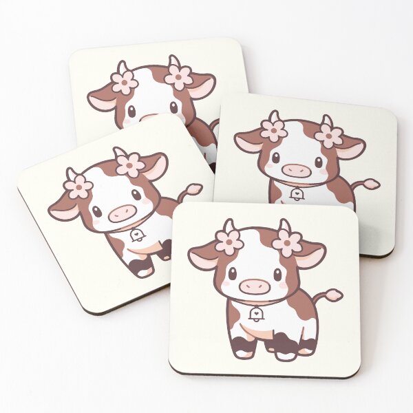 Item preview, Floral Kawaii Cow designed and sold by Neadoodles.