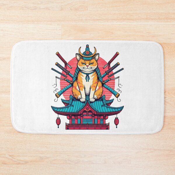 Item preview, samurai cat  designed and sold by Biscoito007.