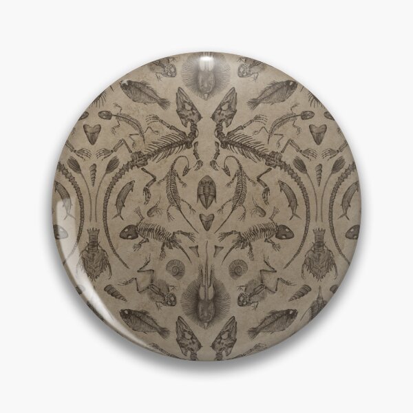 Item preview, Prehistoric Fossil Illustrations Damask - Brown & Tan designed and sold by somecallmebeth.
