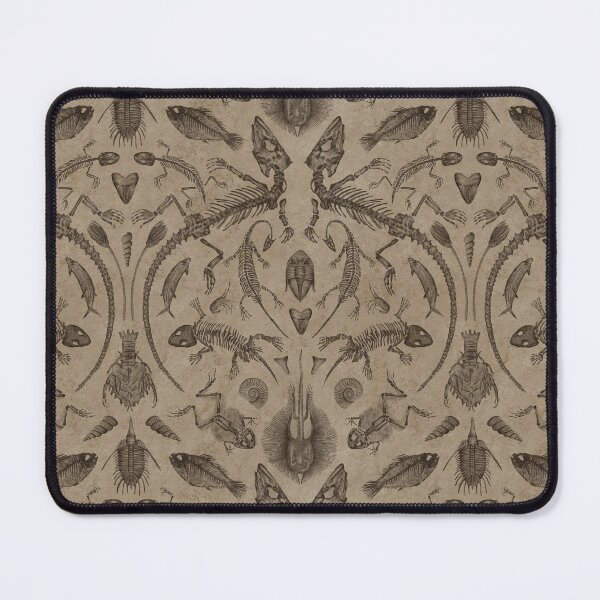 Item preview, Prehistoric Fossil Illustrations Damask - Brown & Tan designed and sold by somecallmebeth.