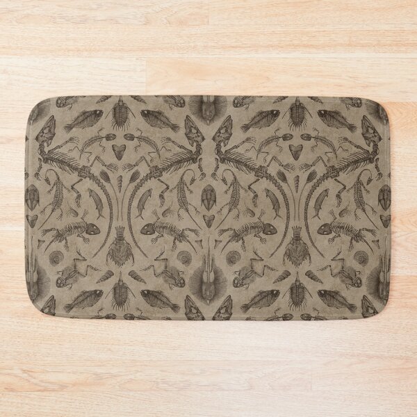Item preview, Prehistoric Fossil Illustrations Damask - Brown & Tan designed and sold by somecallmebeth.
