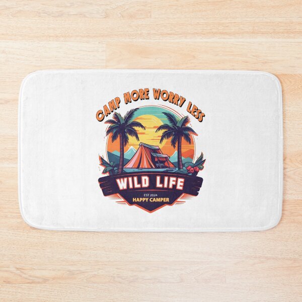 Item preview, Wild Life, Happy Camper Est 2024 Camp More Worry Less, 2024 Camping Outdoor Adventure designed and sold by DjenShop.