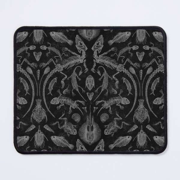 Item preview, Prehistoric Fossil Illustrations Damask - Black & White designed and sold by somecallmebeth.