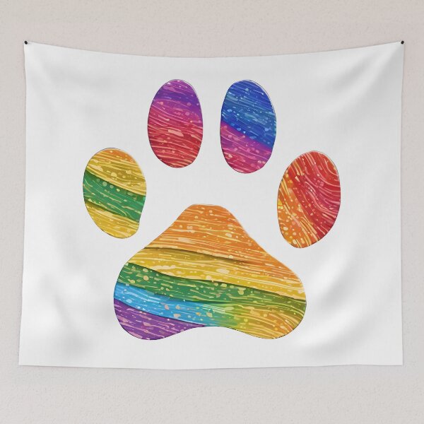 Item preview, Swirling Rainbow Paw designed and sold by Fashon1.