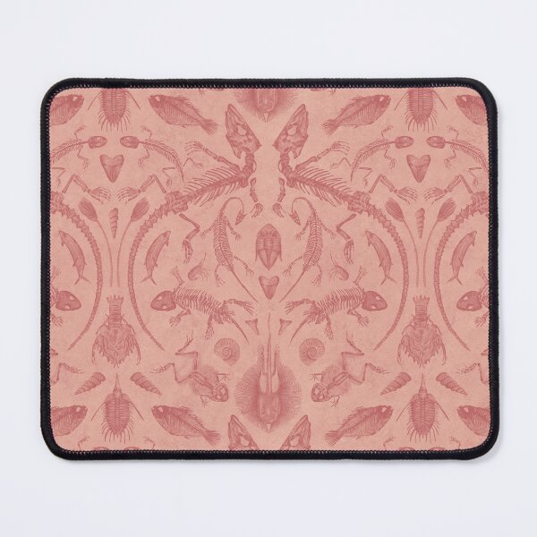 Item preview, Warm Peach Prehistoric Fossil Illustrations Damask designed and sold by somecallmebeth.
