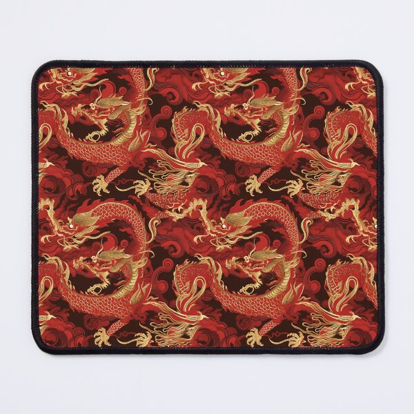 Item preview, Seamless Dance of Lunar Fire - Auspicious Dragon on Midnight Sky designed and sold by Phutharesuan Wachirapisut.
