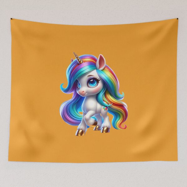 Item preview, Cute Rainbow Unicorn: an expression of magic and joy No. 5 designed and sold by Nathalymx.