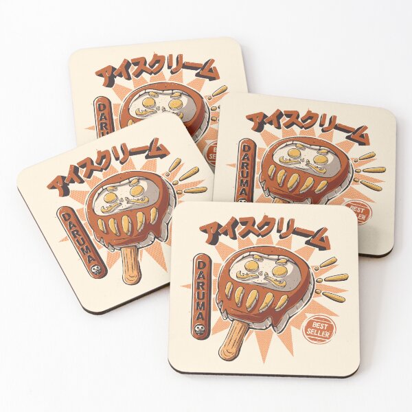 Item preview, Daruma Ice Cream illustration designed and sold by footmarkstudio.
