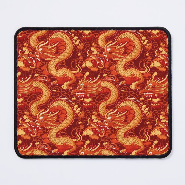 Item preview, Seamless Symphony of Golden Wishes - Lanterns Aglow on Crimson Night designed and sold by Phutharesuan Wachirapisut.