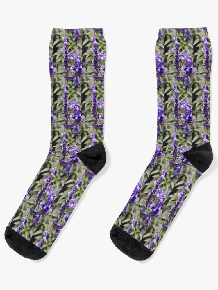 Thumbnail 1 of 5, Socks, Sage Flowers designed and sold by TanyaOwens.
