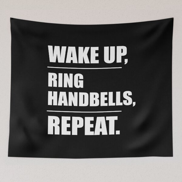 Item preview, wake up, ring handbells, repeat designed and sold by SubtleSplit.
