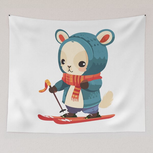 Item preview, Baby rabbit skiing designed and sold by Astralia.