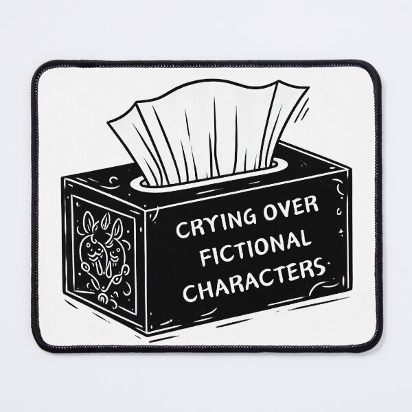 Item preview, Crying over Fictional Characters Gothic Tissue Box designed and sold by ArtadoraDesignz.