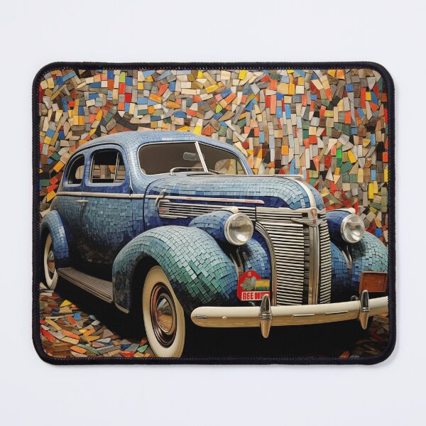 Item preview, 1939 Master Deluxe Classic Car Mix Media Mosaic designed and sold by StefNomadLife.