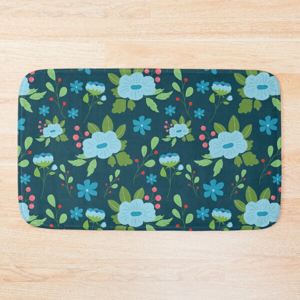 Item preview, Pastel soft blue flowers print designed and sold by pinkyfish1010.