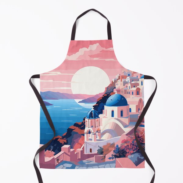 Item preview, Pastel Santorini Greece Spring Minimalist Illustration Art designed and sold by LVTFCOarts.