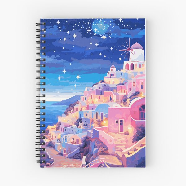 Item preview, Lofi Pastel Santorini Greece Afternoon Illustration Art Aesthetic designed and sold by LVTFCOarts.
