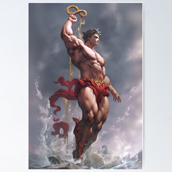 Item preview, Young adult Zeus in rage! designed and sold by ElliotMus.