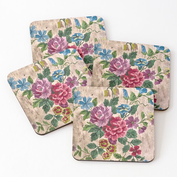 Item preview, Old fashioned Victorian floral wallpaper print designed and sold by Susan Gallup.