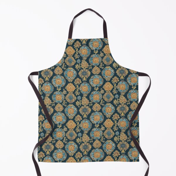 Item preview, Vintage gold and deep blue Thai kanok design  designed and sold by Alla1111.