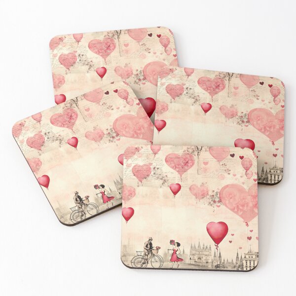 Item preview, Vintage Valentines Heart Balloons designed and sold by Sarah Walton.