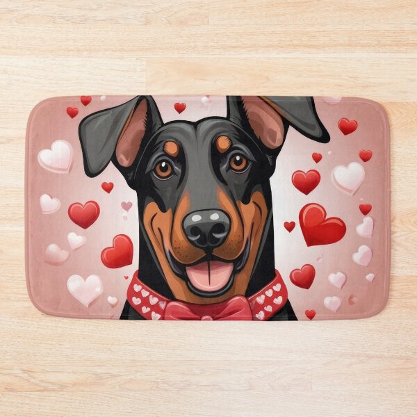 Item preview, "Heartbeat Harmony: Valentine's Love with Doberman Elegance" designed and sold by ZipperDragon88.