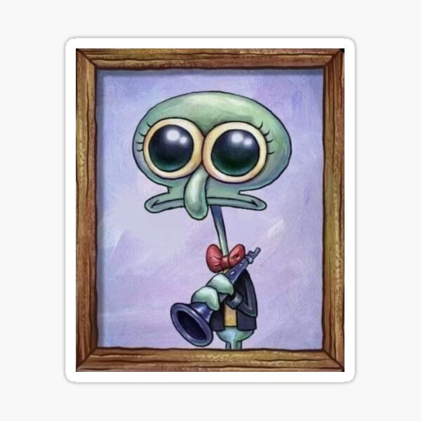 Vista previa del artículo con la obra «Retrato de pintura de Calamardo», diseñado y vendido por WitchyHippy.