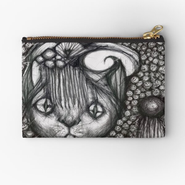 Item preview, Cat with a Raccoon Hat surrounded by a 1000 tiny faces. designed and sold by Patrick Canavan.