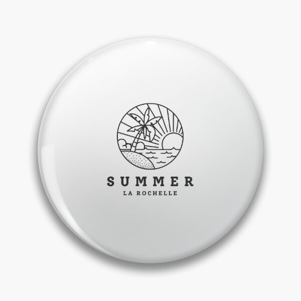 Item preview, La Rochelle Summer Palm Tree and Sun Retro design in white designed and sold by RetroDesignsNW.